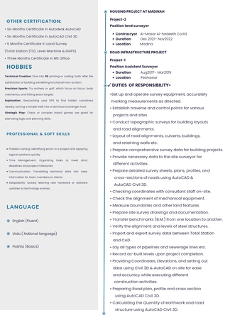 Riyadh, Job Seekers, Civil Surveyor / Land Surveyor - Expertise In Civil 3D & AutoCAD