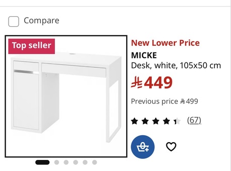 Riyadh, Furniture, SAR 249,  Desk New Ikea Micke