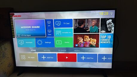 Jeddah, Electronics, SAR 650,  Nikai Smart Tv / Android TV 55 Inch TV UltraHD
