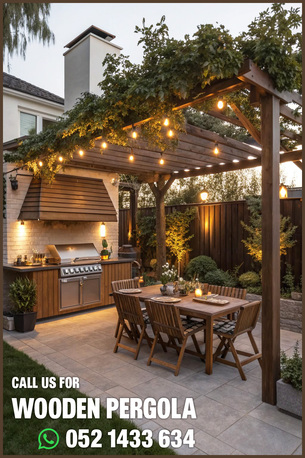 Springs, Farm & Garden, AED 1000,  Backyard Wooden Pergola Design In Uae.