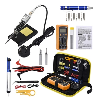 Jeddah, Household Items, SAR 60,  Soldering Iron Kit,  Repair Tool Set With Solder Tips, Digital Multimeter, Desoldering Pum