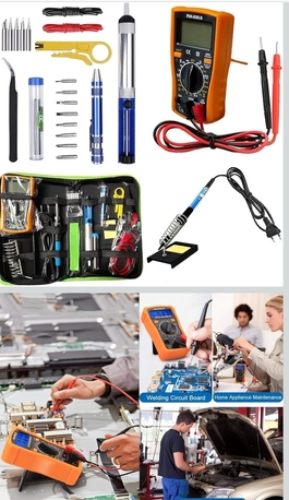 Jeddah, Household Items, SAR 60,  Soldering Iron Kit,  Repair Tool Set With Solder Tips, Digital Multimeter, Desoldering Pum