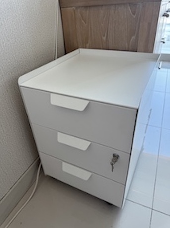 Olaya, Furniture, SAR 500,  IKEA DESK & UNDER DESK STORAGE - MITTZON.TROTTEN - Great Condition