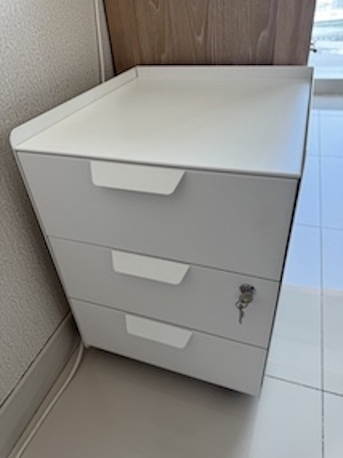 Olaya, Furniture, SAR 500,  IKEA DESK & UNDER DESK STORAGE - MITTZON.TROTTEN - Great Condition