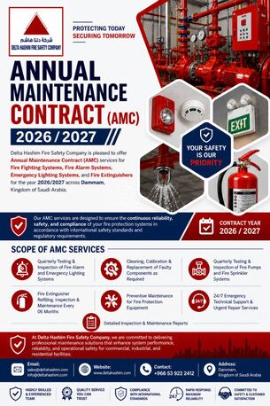 Dammam, Technical, AMC - Annual Maintenance Contract For Fire Fighting, Fire Alarm & Fire Extinguisher Refill