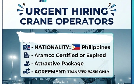 Khobar, Jobs, Crane Operator Aramco Certified GR80