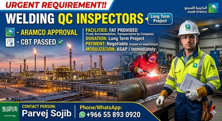 Jubail, Jobs, * *QC WELDING ARAMCO APPROVED CBT* *