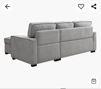 Jubail, Furniture, SAR 1600,  Venice 3 Seater Reversible Easy Clean Fabric Corner Sofa Bed With Storage