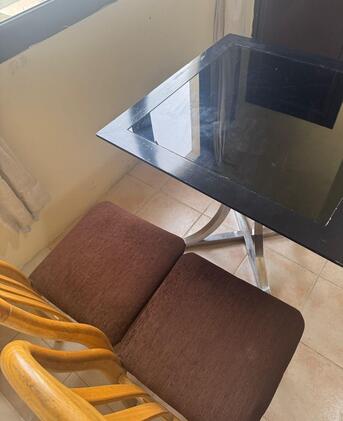 Manama, Furniture, BHD 20,  Dinning Table With 2 Wooden Chairs