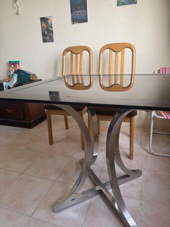 Manama, Furniture, BHD 20,  Dinning Table With 2 Wooden Chairs