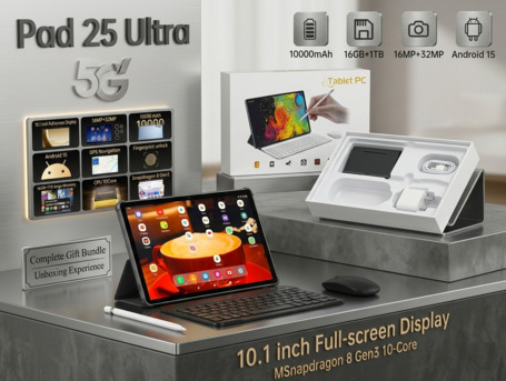Dammam, Tablet Computers, SAR 43000500,  ADROID -15 ORGINAL PAD 25 ULTRA 2025  PROCESSOR :SNAPDROGAN 8 CORE 10   BATTERY : 10000 MA
