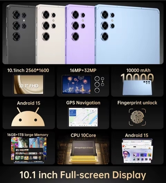 Dammam, Tablet Computers, SAR 43000500,  ADROID -15 ORGINAL PAD 25 ULTRA 2025  PROCESSOR :SNAPDROGAN 8 CORE 10   BATTERY : 10000 MA