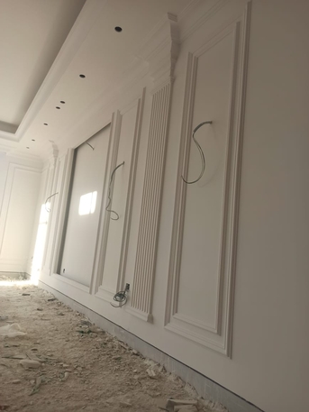 Riyadh, Interior Design, (1)gypsum (2) Gypsum Board. (3) Molding Design (4) Painting