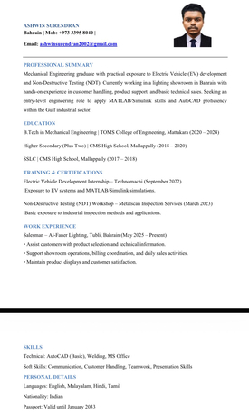 Manama, Job Seekers, Mechanical Engineering