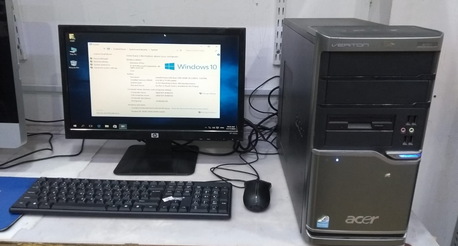 Riffa, Computers, BHD 25,  Acer Veriton M646 Full Desktop Set 4GB RAM Windows 10 Pro Ready To Use