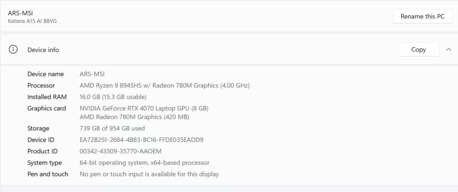 Jubail, Computers, SAR 4800,  High-Performance MSI Katana A15 AI Ryzen 9 (RTX 4070) &ndash; Like New Condition