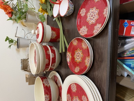 Al Ghadir, Household Items, SAR 2000050,  Dinner Set From Home Center  , Single Chair , Trolly , 3 Burner Glass Gas Stove