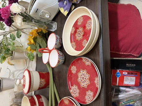 Al Ghadir, Household Items, SAR 2000050,  Dinner Set From Home Center  , Single Chair , Trolly , 3 Burner Glass Gas Stove