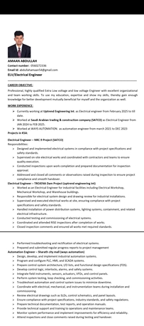 Al Ula, Job Seekers, ELV Site Engineer