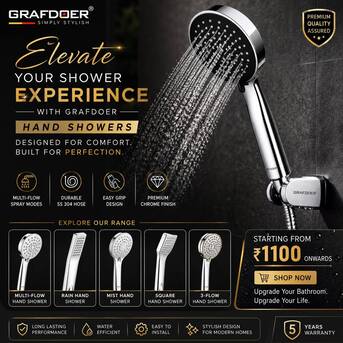 New Delhi, Household, Premium Hand Showers By Grafdoer &ndash; Modern & High-Pressure Shower Solutions