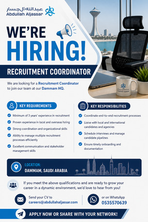 Dammam, Jobs, Recruitment Coordiantor