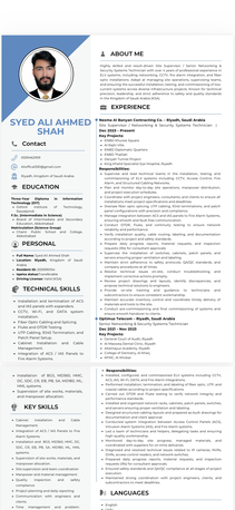 Riyadh, Job Seekers, ElV Technician