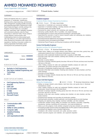 Riyadh, Job Seekers, Senior Civil Engineer