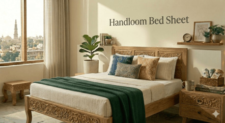 Mumbai, Household Items, INR 1499,  Handloom Bed Sheet  100% Pure Cotton, 245 GSM, Hand Woven By Indian Artisans |  Theindiglo