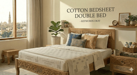 Mumbai, Household Items, INR 1499,  Cotton Bedsheet Double Bed With 2 Pillow Covers  Pure Cotton, Handloom Woven |  Theindiglo