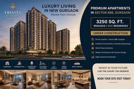Gurgaon, Real Estate, Luxury Apartment In Sector 88B Gurgaon | Trinity Sky Palazzo 3250 Sq Ft
