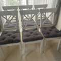 SAR 660,  6 Ikea Wood White Dining Chairs