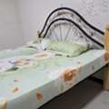 SAR 130,  Bed With Mattress &ndash; Wooden & Metal Frame &ndash; Good Condition