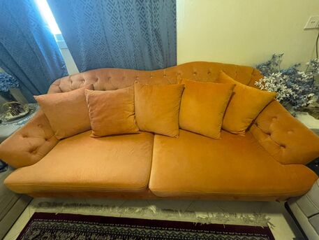 Riyadh, Furniture, SAR 350,  Bright Orange Sofa