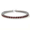 USD 2639,  Premium Ruby Diamond Tennis Bracelet  2.45 Cttw In White Gold