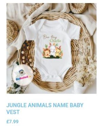 London, Clothing & Accessories, Personalised Pregnancy Announcement Vest For Baby Reveals UK