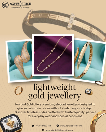 Ahmedabad, Jewelry, Elegant Lightweight Gold Jewellery For Daily & Occasion Wear