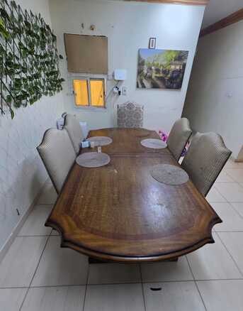 Dammam, Furniture, FREE - Large Dinning Table With 8 Chairs In Rakah Dammam