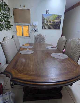 Dammam, Furniture, FREE - Large Dinning Table With 8 Chairs In Rakah Dammam