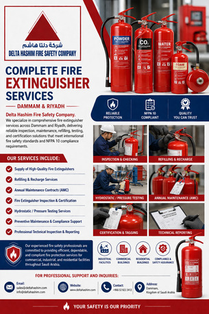 Dammam, Technical, Fire Extinguisher Refilling And Maintenance Services In Dammam
