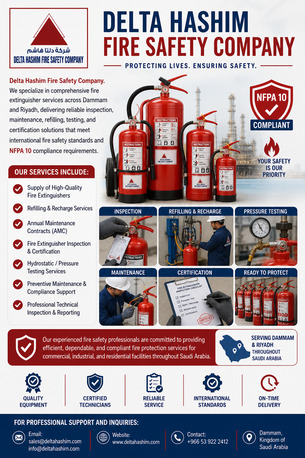 Dammam, Technical, Fire Extinguisher Refilling And Maintenance Services In Dammam