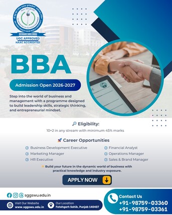 Punjab, Lessons Offered, Top Bba In Punjab
