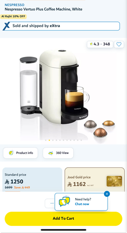 Riyadh, Appliances, SAR 700,  Nespresso Vertuo Plus With Aerrocino 3