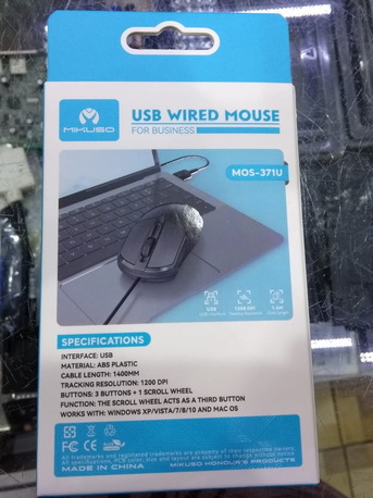 Riffa, Computers, BHD 2,  MIKUSO Mouse MOS-371U New Box Pack LIMITED Stock 2BD Only