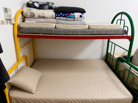 Riyadh, Furniture, SAR 200,  Sturdy Metal Bunk Bed With Mattresses Included