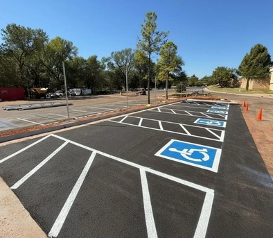 New York, Construction, Parking Lot Striping Of Mesa