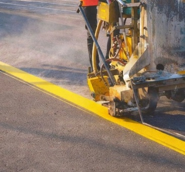 New York, Construction, Parking Lot Striping Of Mesa