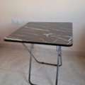 BHD 1,  STEEL OFFICE/STUDY TABLE WITH TOP WOOD FOR SALE WITH PLASTIC CHAIR
