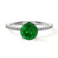 USD 3692,  Shop AAAA Quality 0.67 Cts Emerald Ring With Diamonds At GemsNY