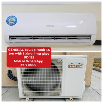Manama, Air Conditioners, BHD 125,  🛖🛖GENERALTEC Splitunit 1.5 Ton In Good Condition For Sale With Delivery And Fixing