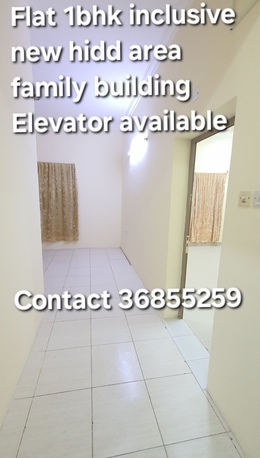 Hidd, Apartments, Flats, Houses & Villas, BHD 170/month,  1 BR,  Flat 1bhk Inclusive Ewa New Hidd